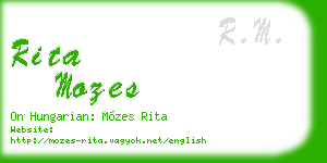 rita mozes business card